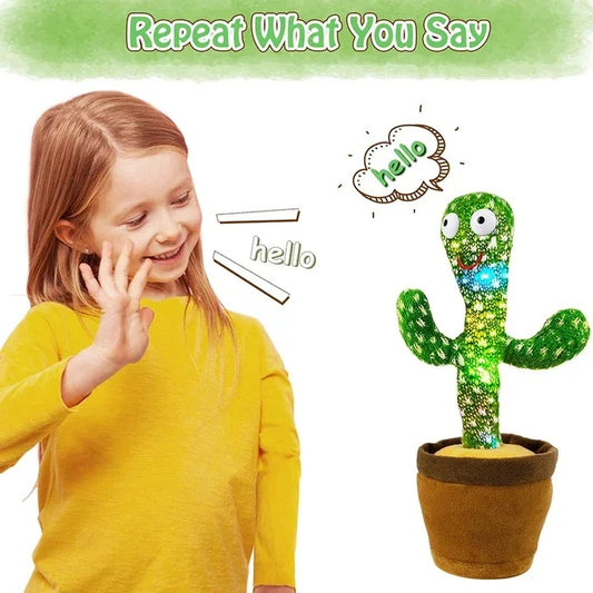 Dancing Cactus Toy – Singing, Talking, Voice Recording Plush with USB Rechargeable Function – Fun Educational Gift for Babies