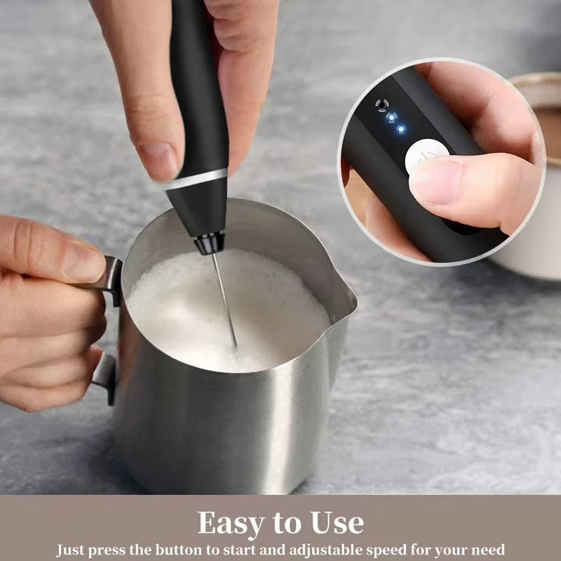 Rechargeable Electric Coffee Mixer Egg Beater Quick Frothing Action