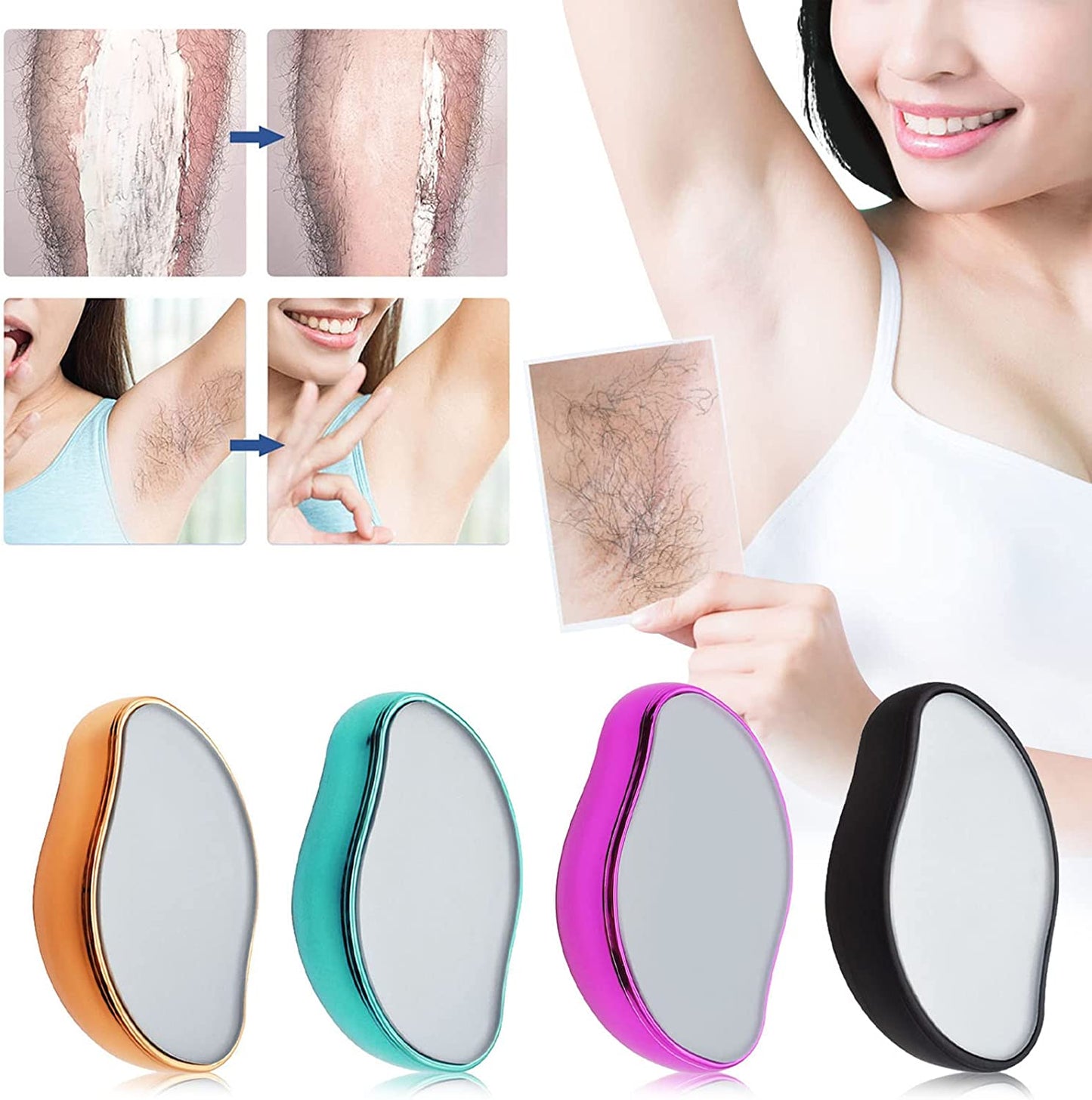 Crystal Hair Eraser - Magic Crystal Hair Remover, Painless Hair Removal With Epilator Mini Hair Remover For Men And Women