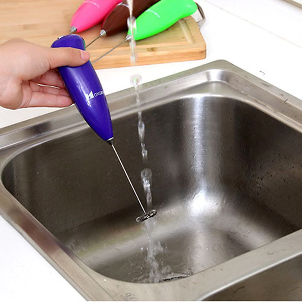 Cell Operated Coffee Beater Milk Drink Egg Whisk Mixer Foamer Mini Handle Stirrer Practical Cooking Tool Kitchen Gadget