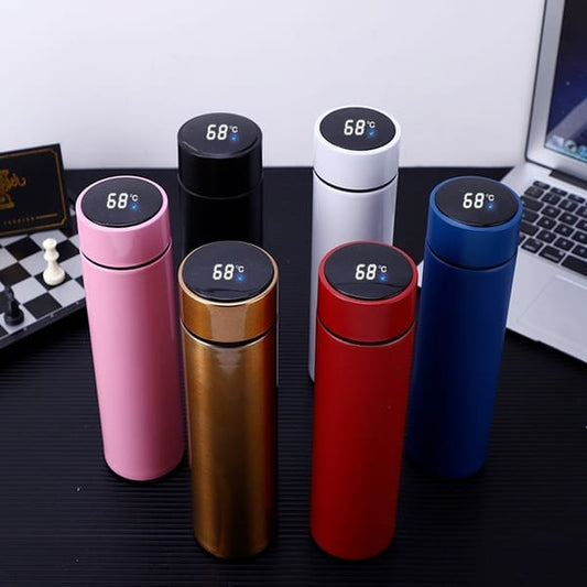 Temperature Display Thermos Water Bottle 500ML Stainless Steel Insulated Hot and Cold Flask with LED Display