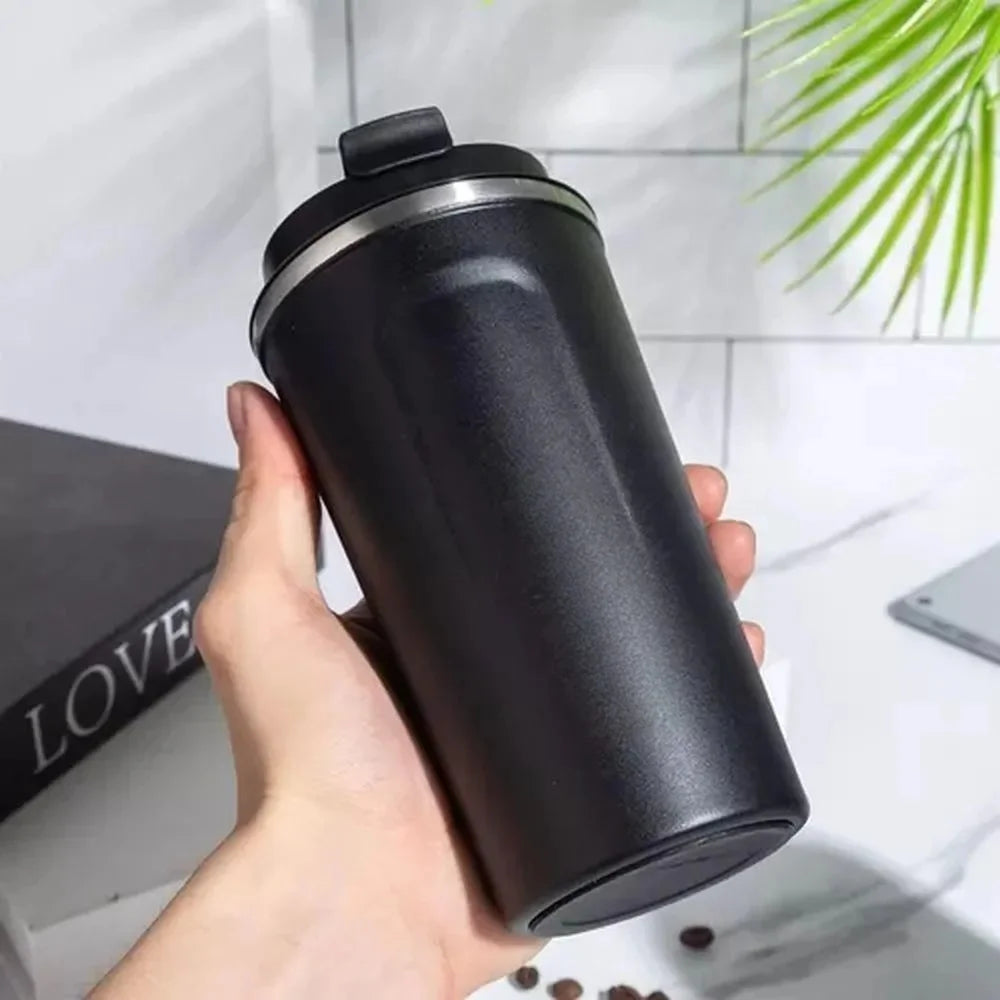 Black 510ML Stainless Steel Vacuum Insulated Thermos Flask Travel Mug